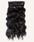 Dark Brown Beach Wave Clip-ins