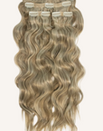 Golden Blonde Beach Wave Clip-ins